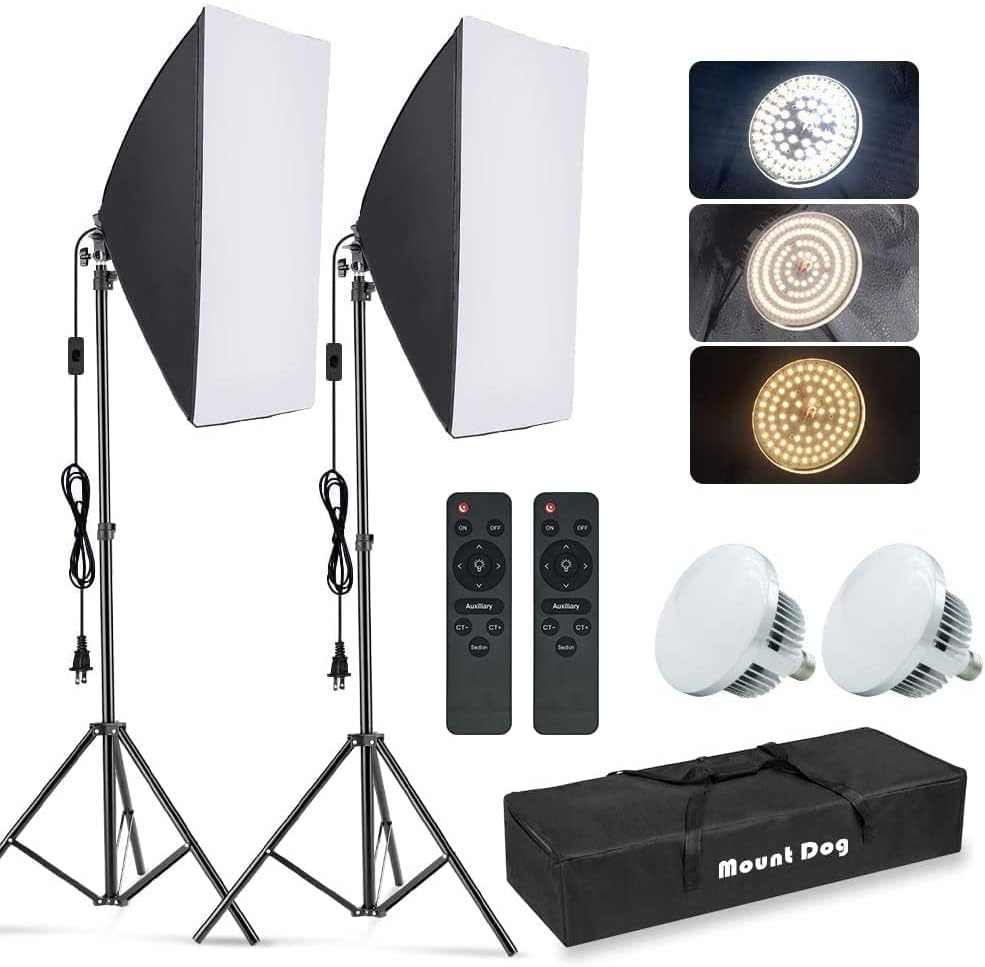 Photography Lighting Kit - Photography Softbox Lighting Kit, 2-Pack 19.7