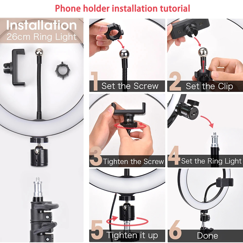 16/26/33cm Selfie Ring Light P - Photography Lighting Overhead ulasan dan harga