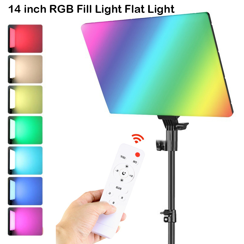 RGB 14'' LED Video Light Remot - Photography Lighting Board ulasan dan harga