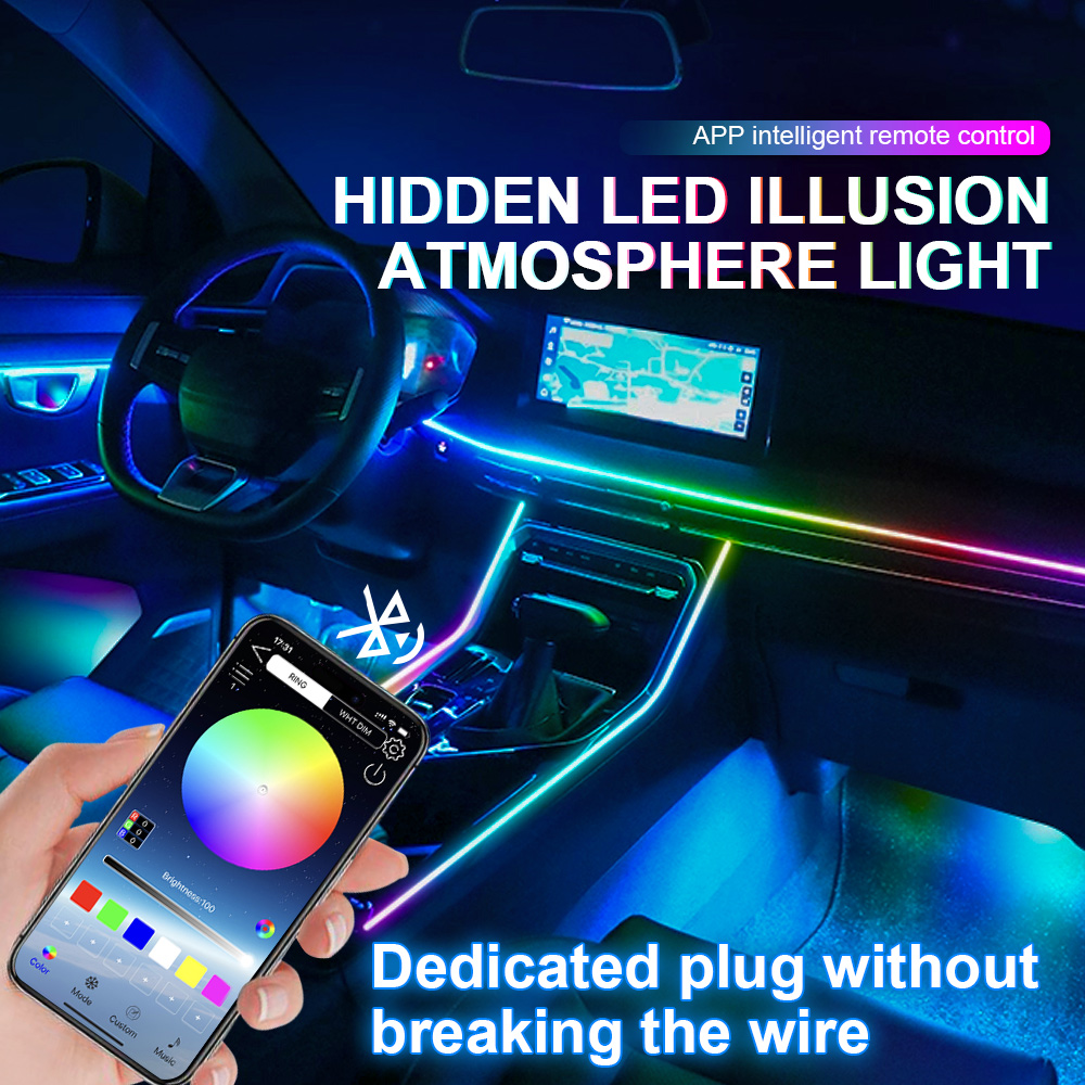 18/22 in 1 Acrylic Led Car Amb - Interior Photography Lighting ulasan dan harga