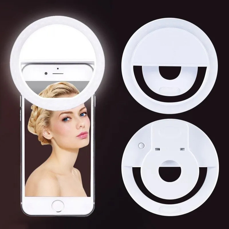 USB Rechargeable LED Selfie Ri - Photography Lightning ulasan dan harga