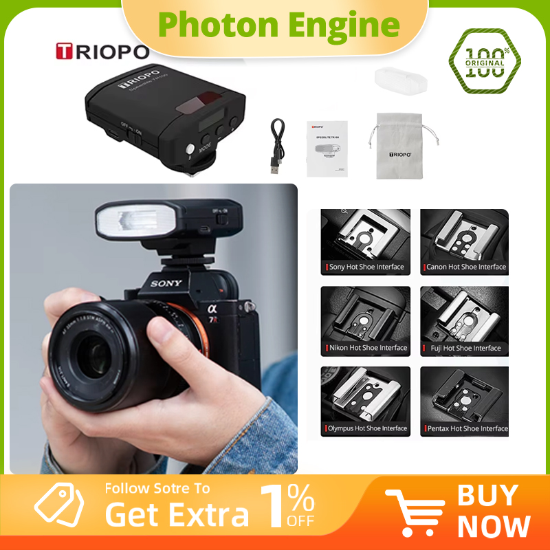 TRIOPO TR100 Mini Retro Flash  - Photography Lighting Overhead ulasan dan harga