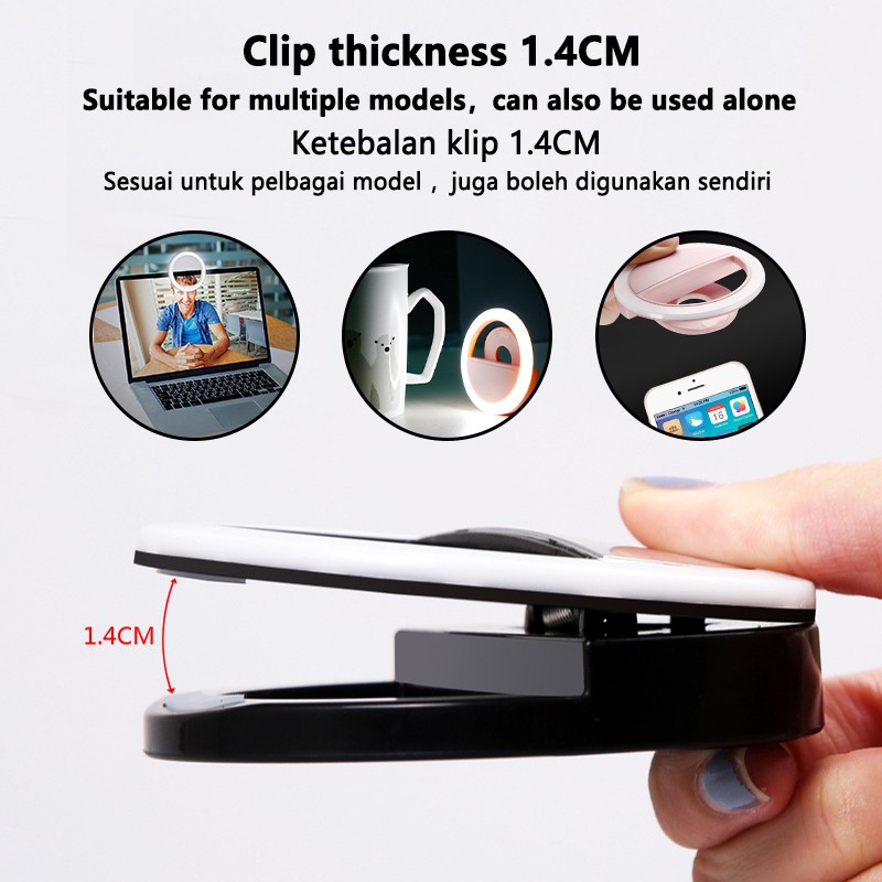 LED Selfie Ring Light 3 Level  - Photography Lighting Overhead ulasan dan harga