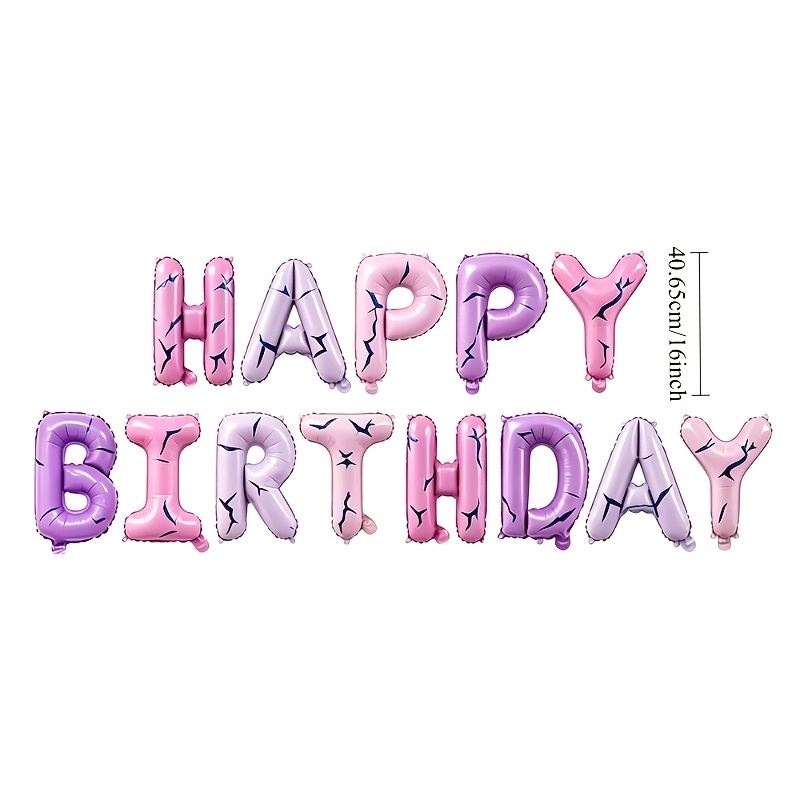 16inch purple pink Happy Birth - Photography Lightning ulasan dan harga