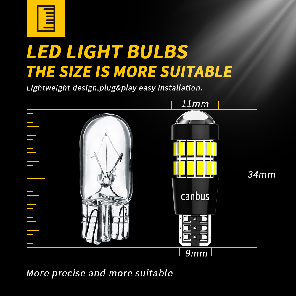 DXZ 2PCS W5W T10 LED Bulbs Len - Interior Photography Lighting ulasan dan harga