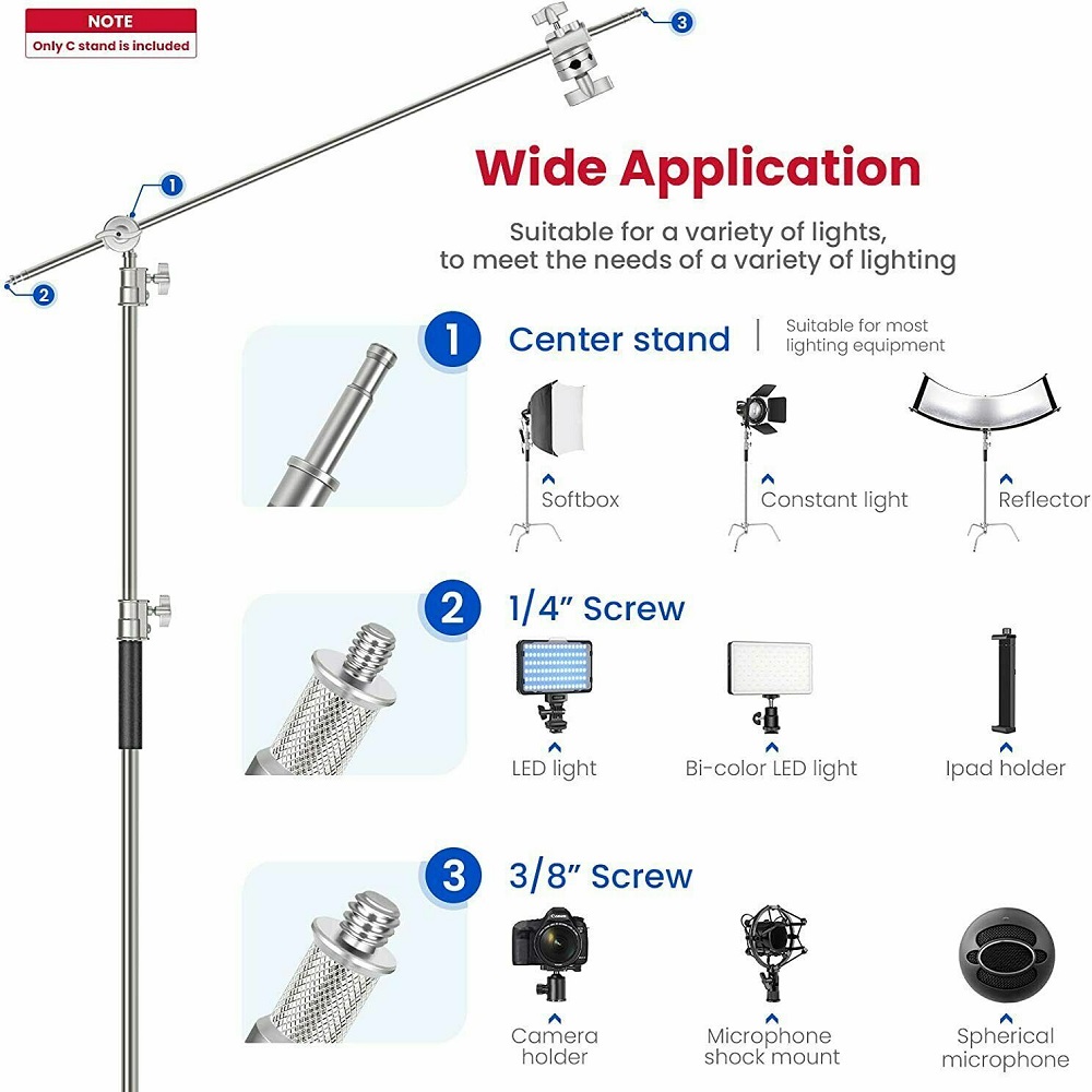 Selens 300cm C-Stand Stainless - Photography Lightning ulasan dan harga