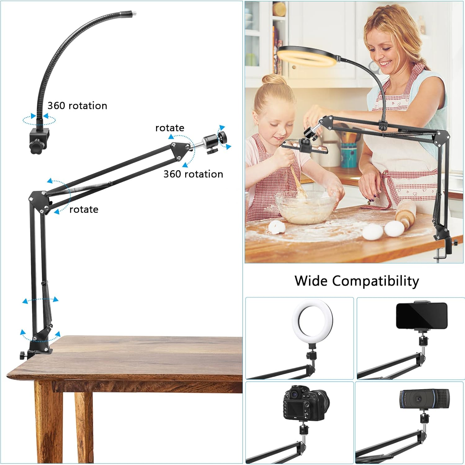 Ring Light with Stand and Phon - Photography Lightning ulasan dan harga