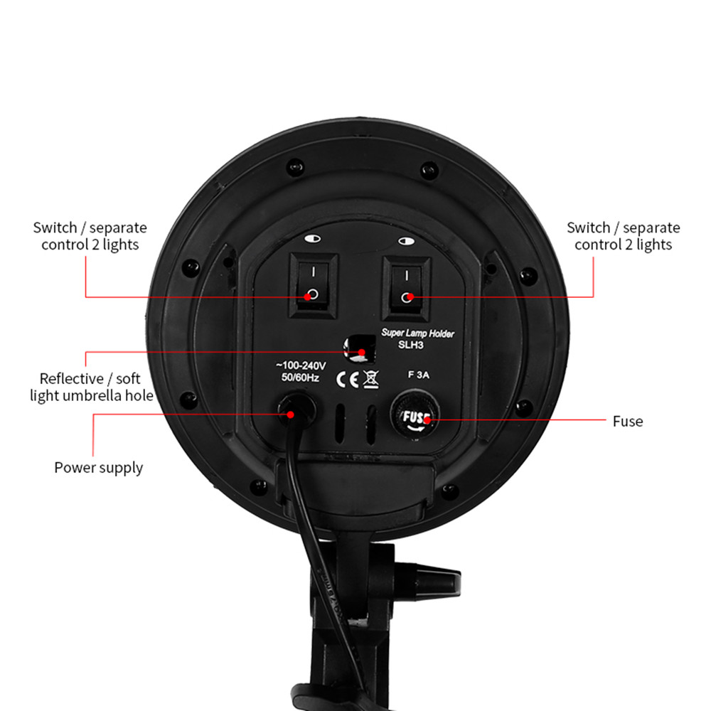 E27 Base Four Lamp Holder  Lig - Photography Lighting Kit ulasan dan harga