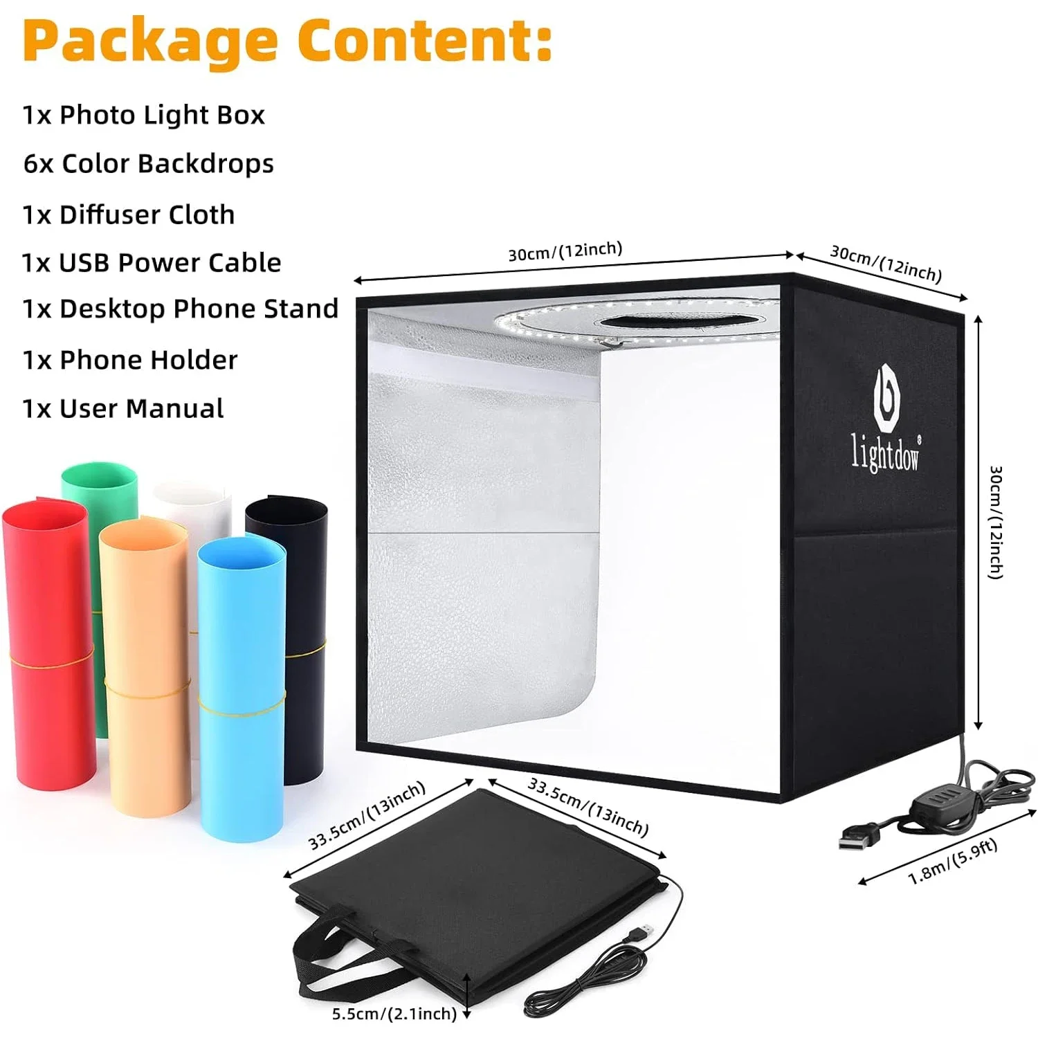 Lightdow Dimmable Photo Box LE - Macro Photography Lighting Kit ulasan dan harga
